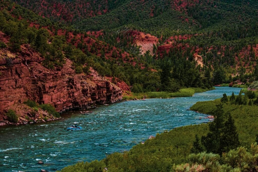 Colorado River near Dotsero. accessible easy no hike elopement spots along i70.